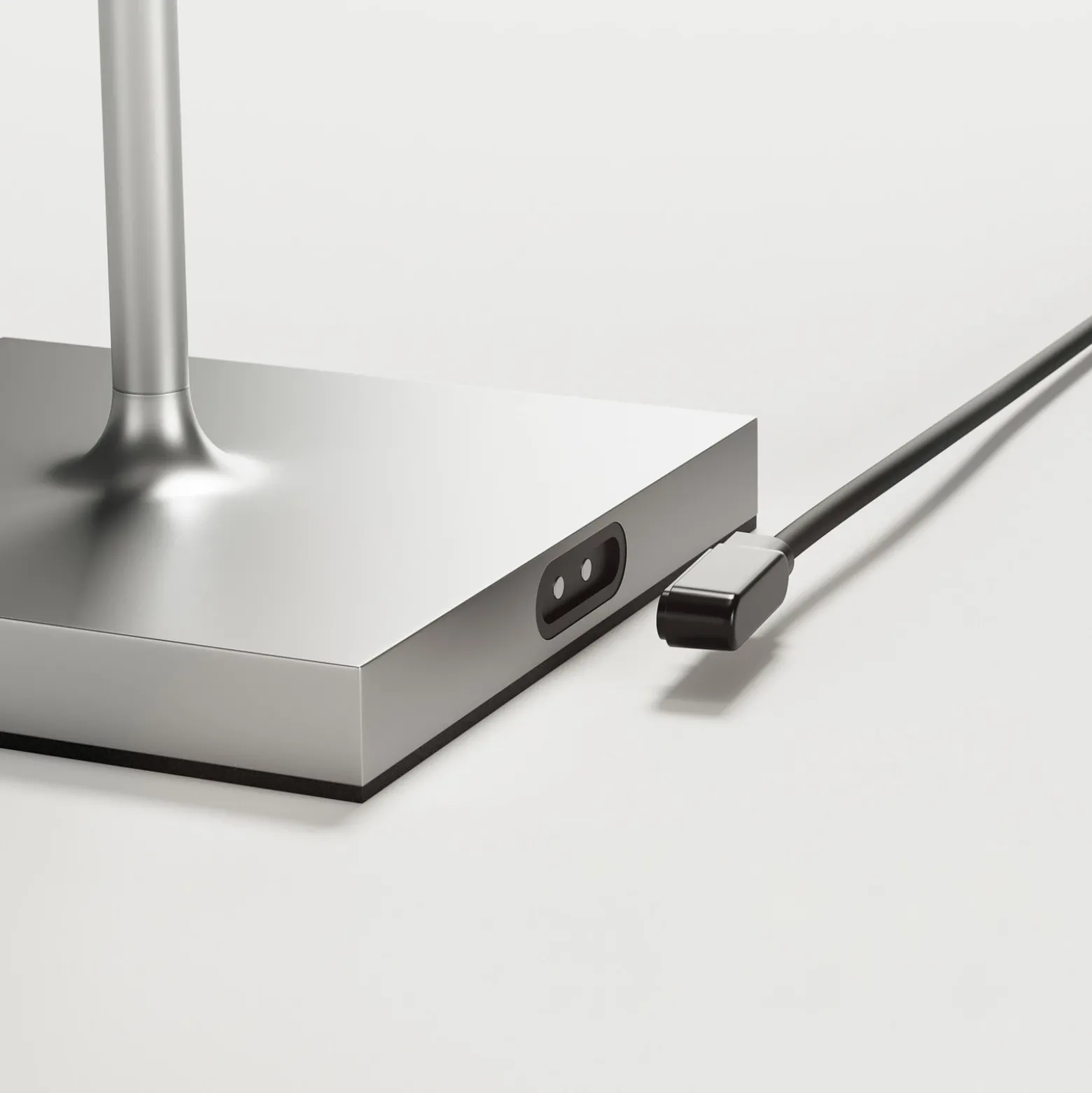 Nuindie mini LED lámpara de mesa recargable, Easy Connect, plata,