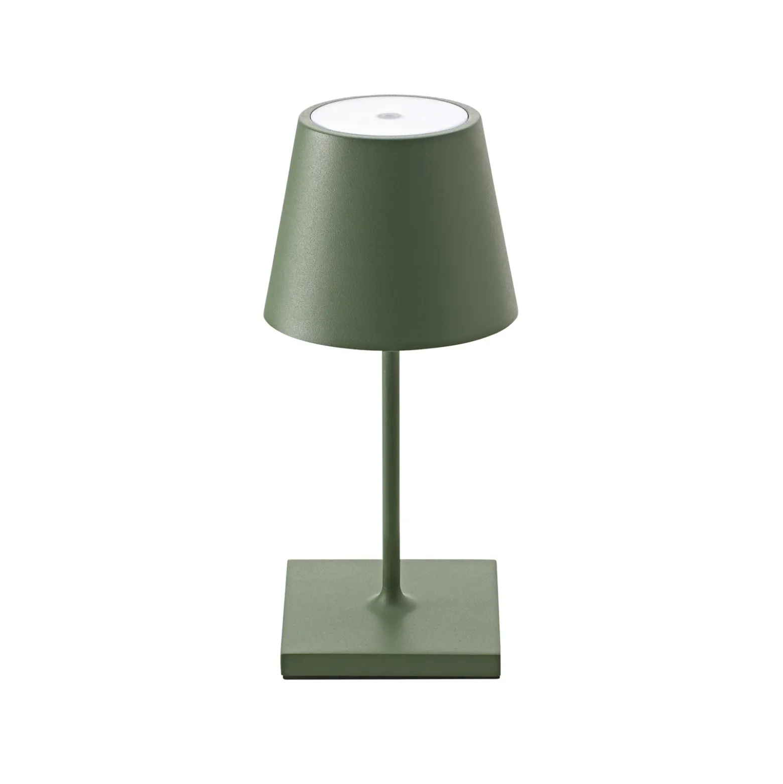 Nuindie mini LED lámpara de mesa recargable, USB-C, verde abeto, atenuable