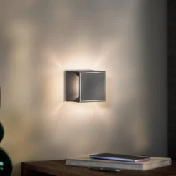 Nutalis mini lámpara de mesa LED recargable, grafito, IP54, atenuable