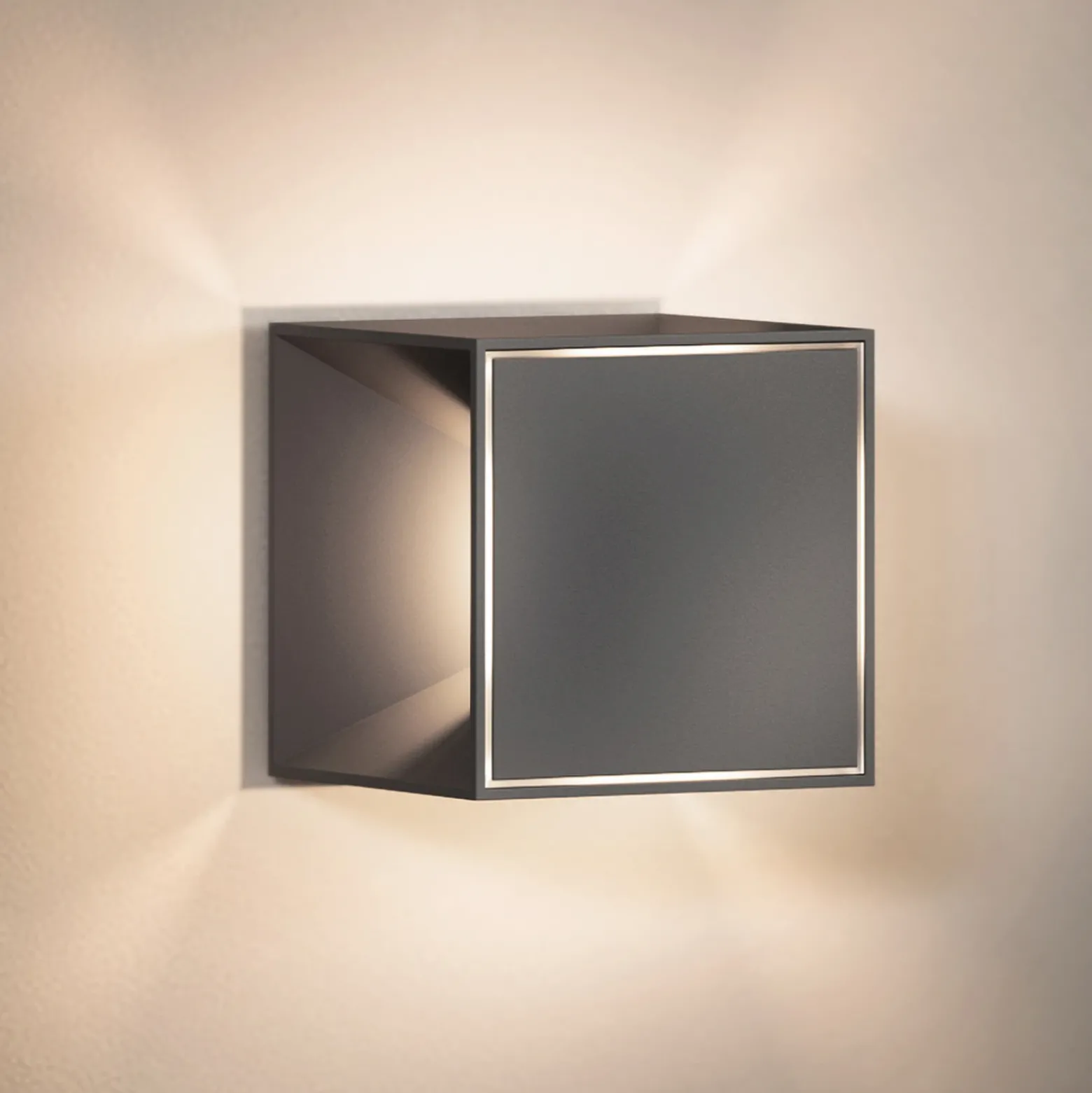 Nutalis mini lámpara de mesa LED recargable, grafito, IP54, atenuable