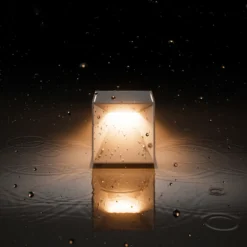 Nutalis mini lámpara de mesa LED recargable, grafito, IP54, atenuable