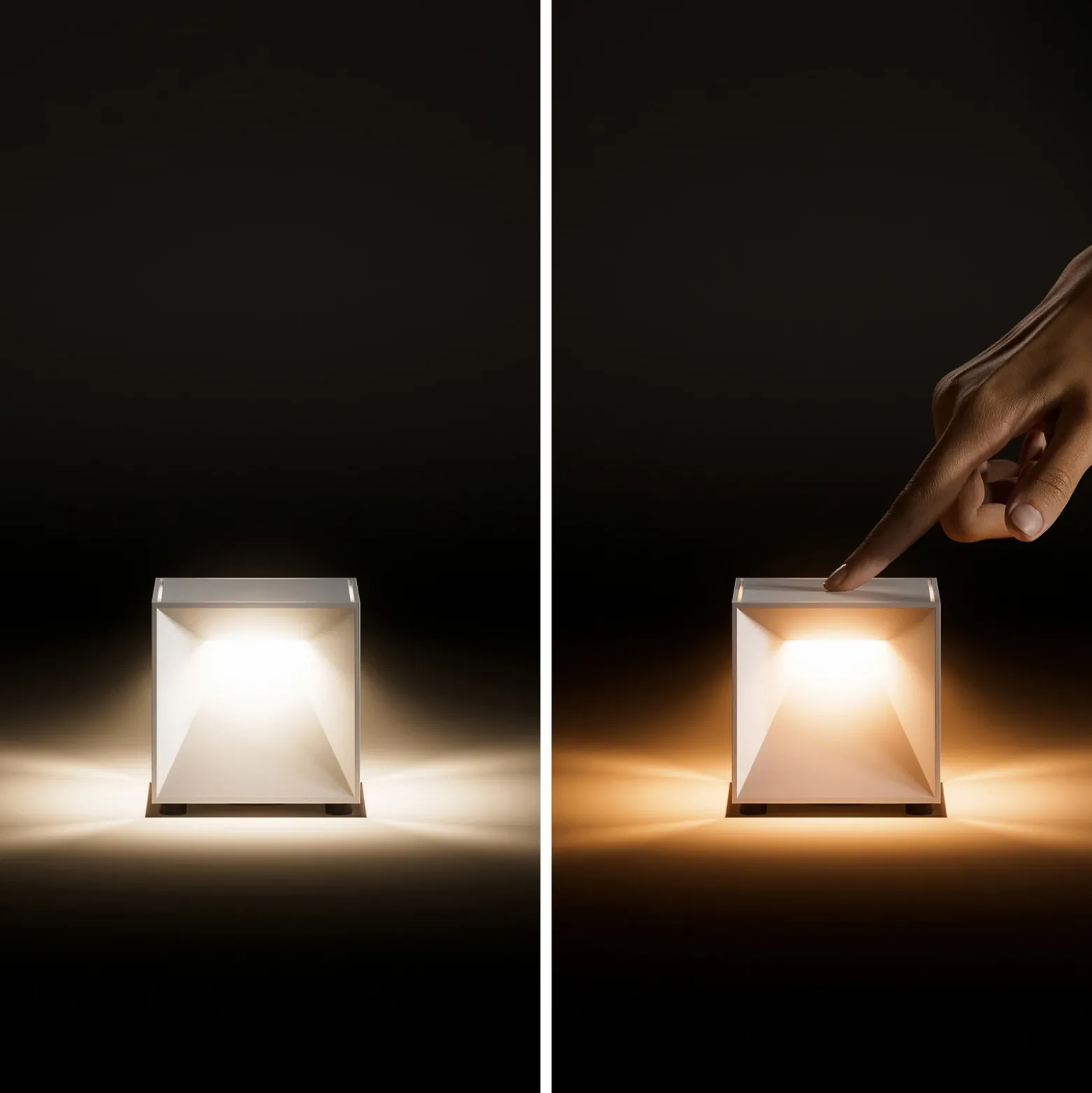 Nutalis mini lámpara de mesa LED recargable, beige, IP54, atenuable