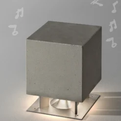OLEV Cemento baliza LED con altavoz