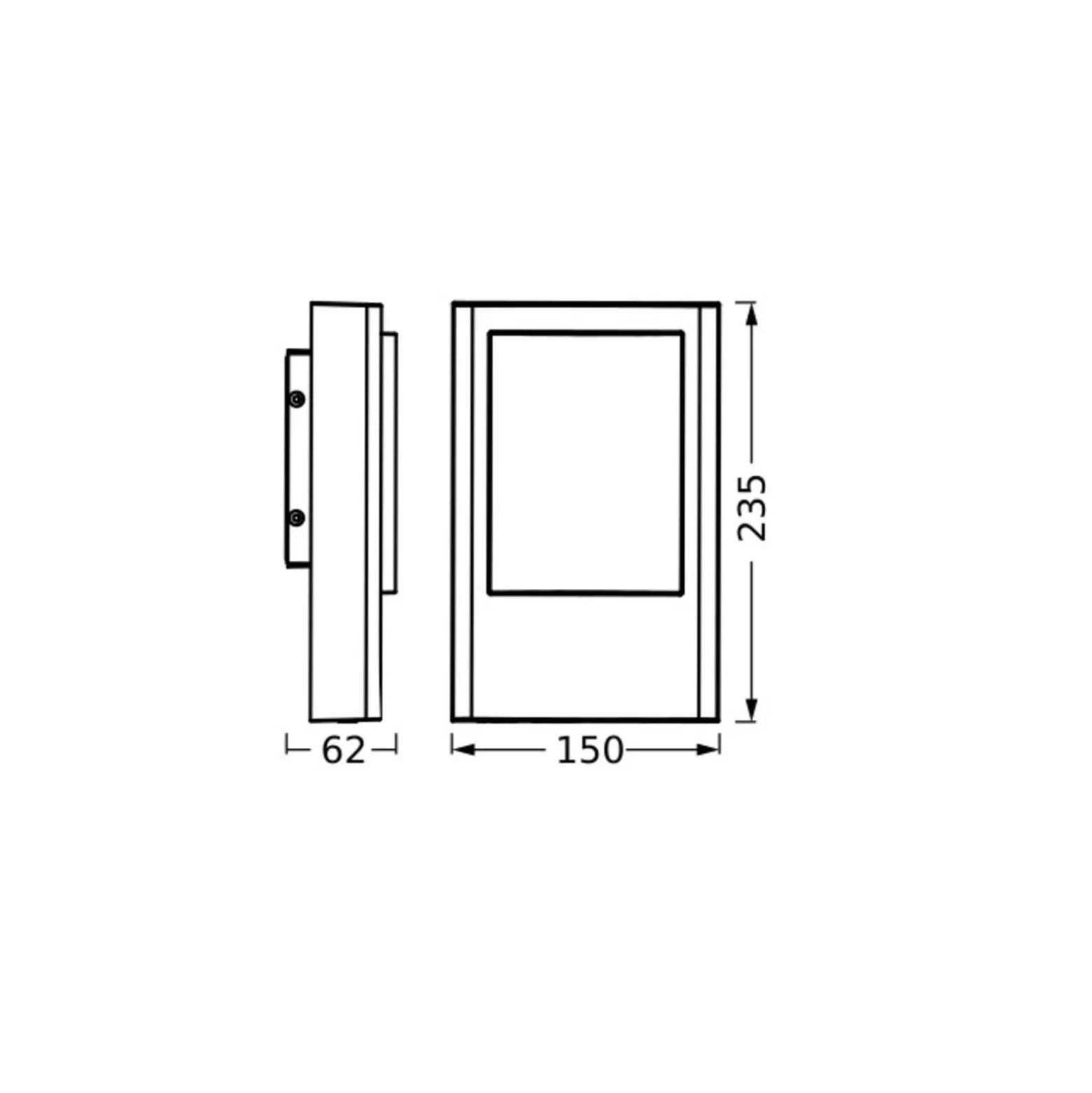 OSRAM aplique LED para exterior ENDURA STYLE ENTRANCE, grafito, IP44