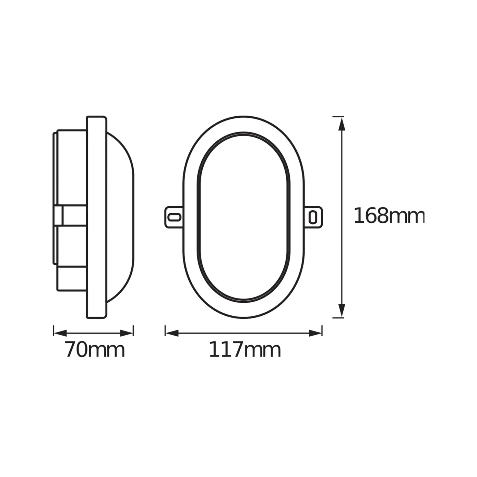 OSRAM aplique LED para exterior BULKHEAD negra 6 W plástico IP54