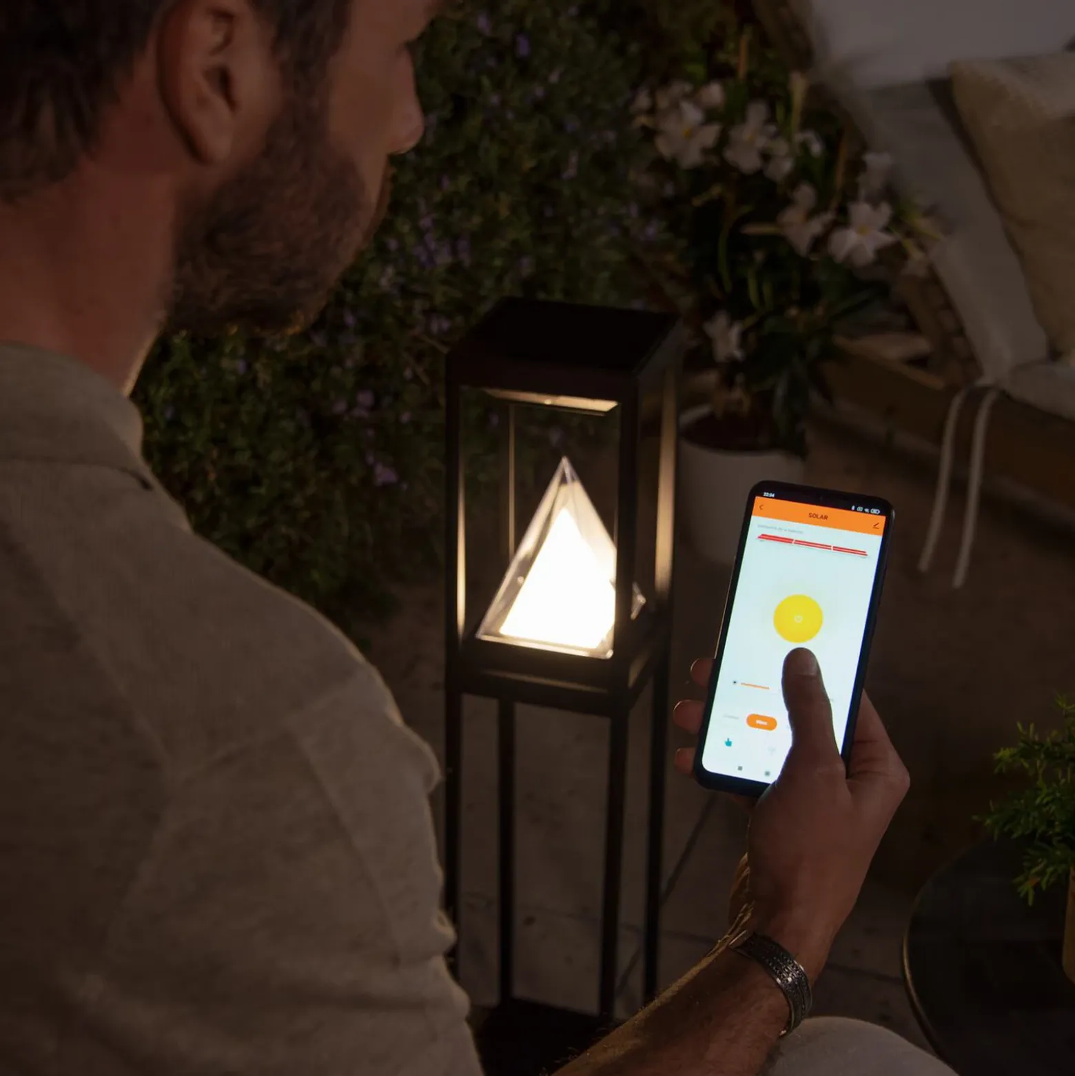 OSRAM SMART+ bolardo luminoso LED para caminos ALPS, negro Sensor IP44