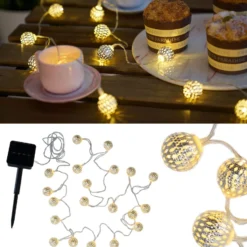 Pauleen Sunshine GlamourSolar cadena luces, plata