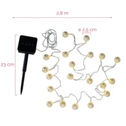Pauleen Sunshine GlamourSolar cadena luces, plata