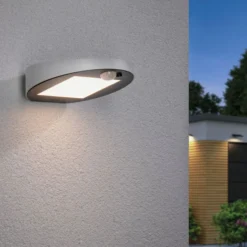 Paulmann aplique de exterior LED solar Ryse blanco
