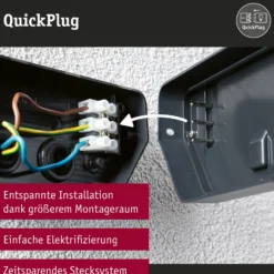 Paulmann Aplique de exterior LED Azalena, sensor, antracita