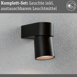 Paulmann Aplique de exterior LED Kimu, antracita, 3.000 K