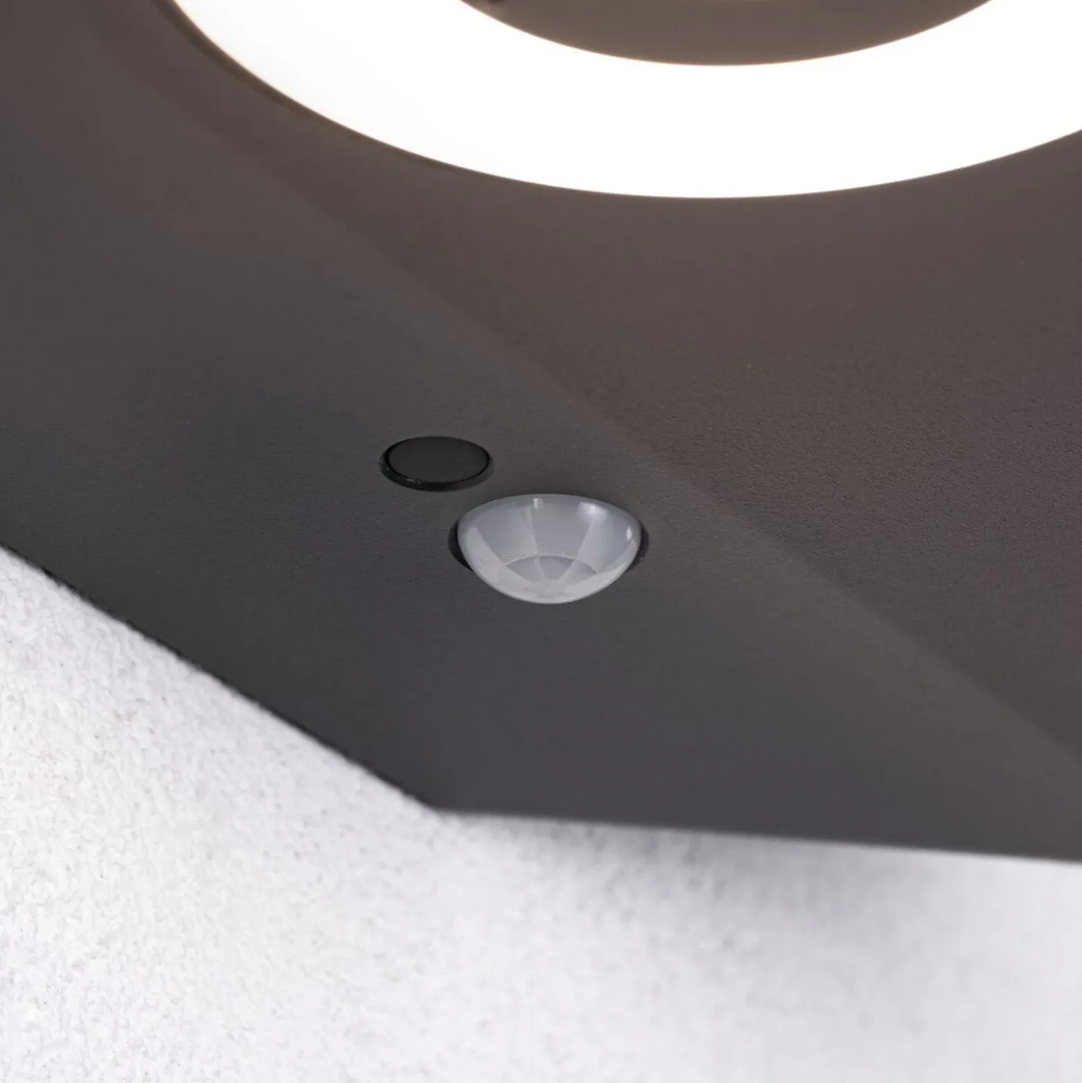 Paulmann aplique de pared LED con sensor Silma antracita 2 luces IP44