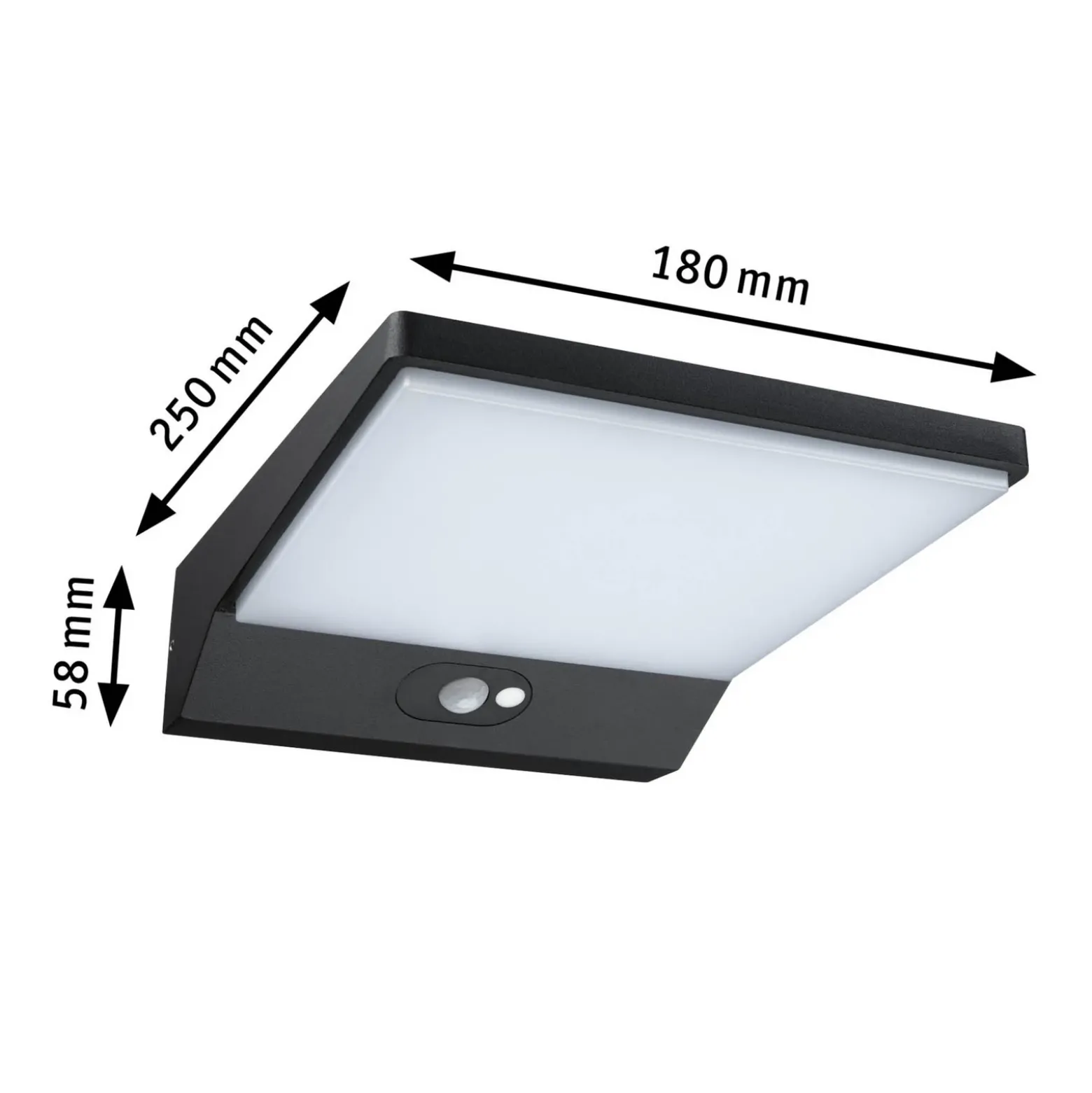 Paulmann Aplique de pared LED Ronas, sensor, profundidad 25