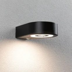 Paulmann aplique de pared LED con sensor Silma antracita 1 luz IP44