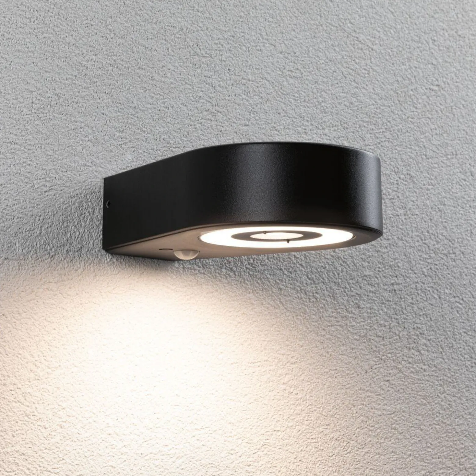 Paulmann aplique de pared LED con sensor Silma antracita 1 luz IP44