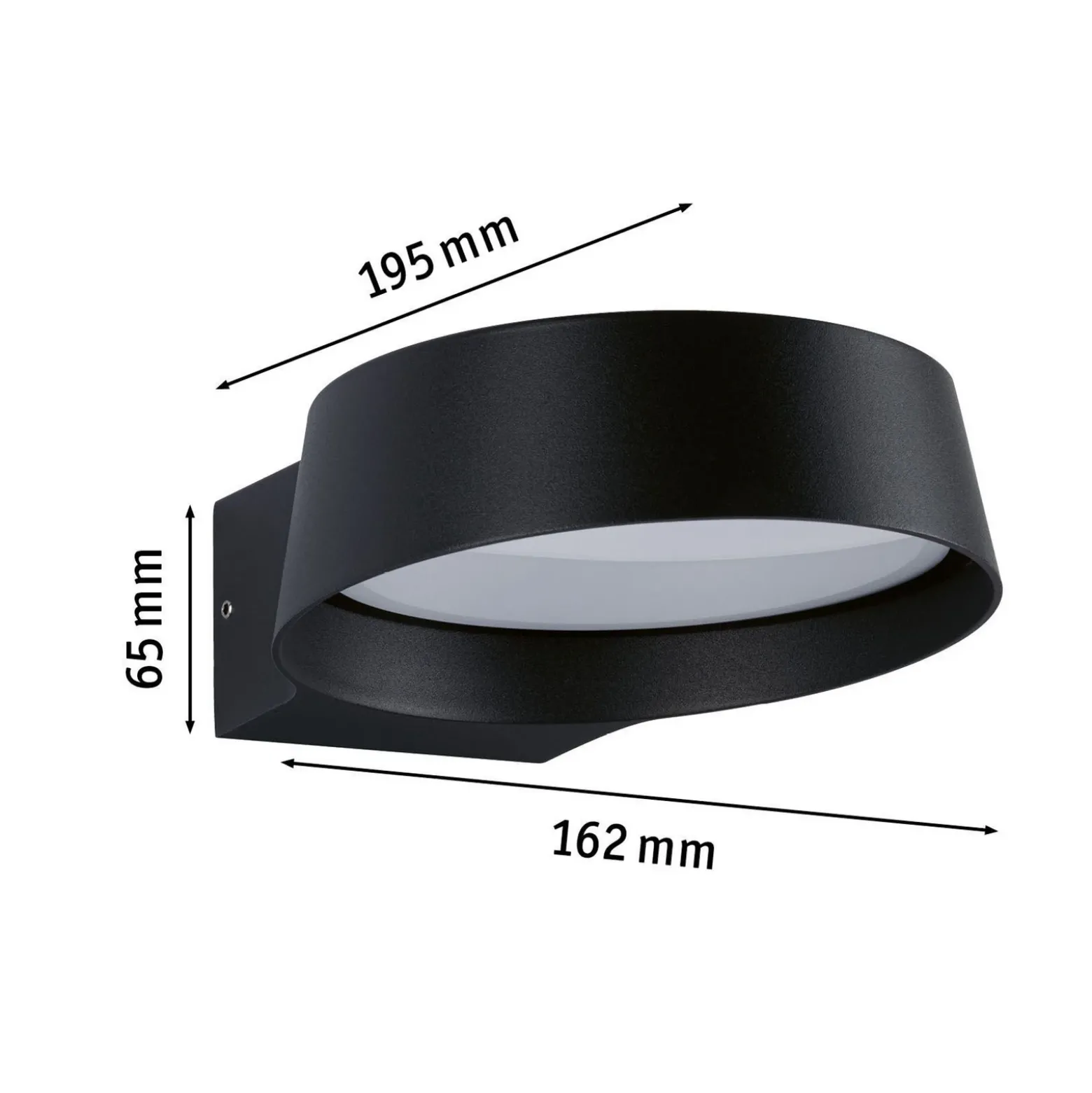 Paulmann Aplique LED para exterior Capea Grand antracita 16 cm IP44