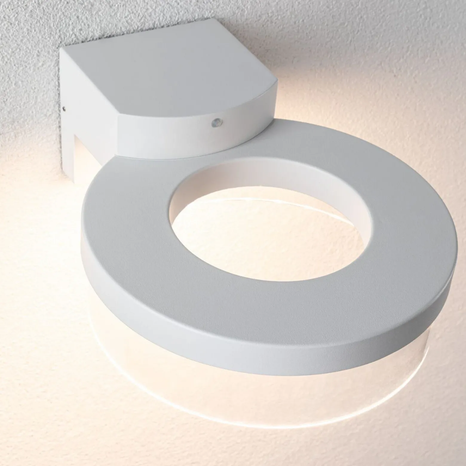 Paulmann aplique LED para exterior con sensor Capera blanco metal IP44
