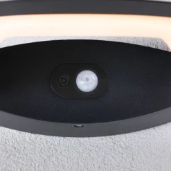 Paulmann aplique LED para exterior con sensor Akena, 2.200 K, antracita