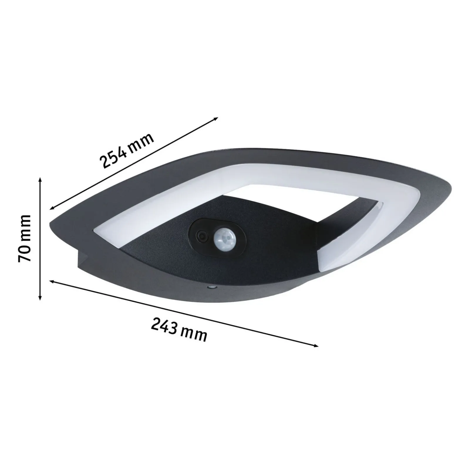Paulmann aplique LED para exterior con sensor Akena, 2.200 K, antracita