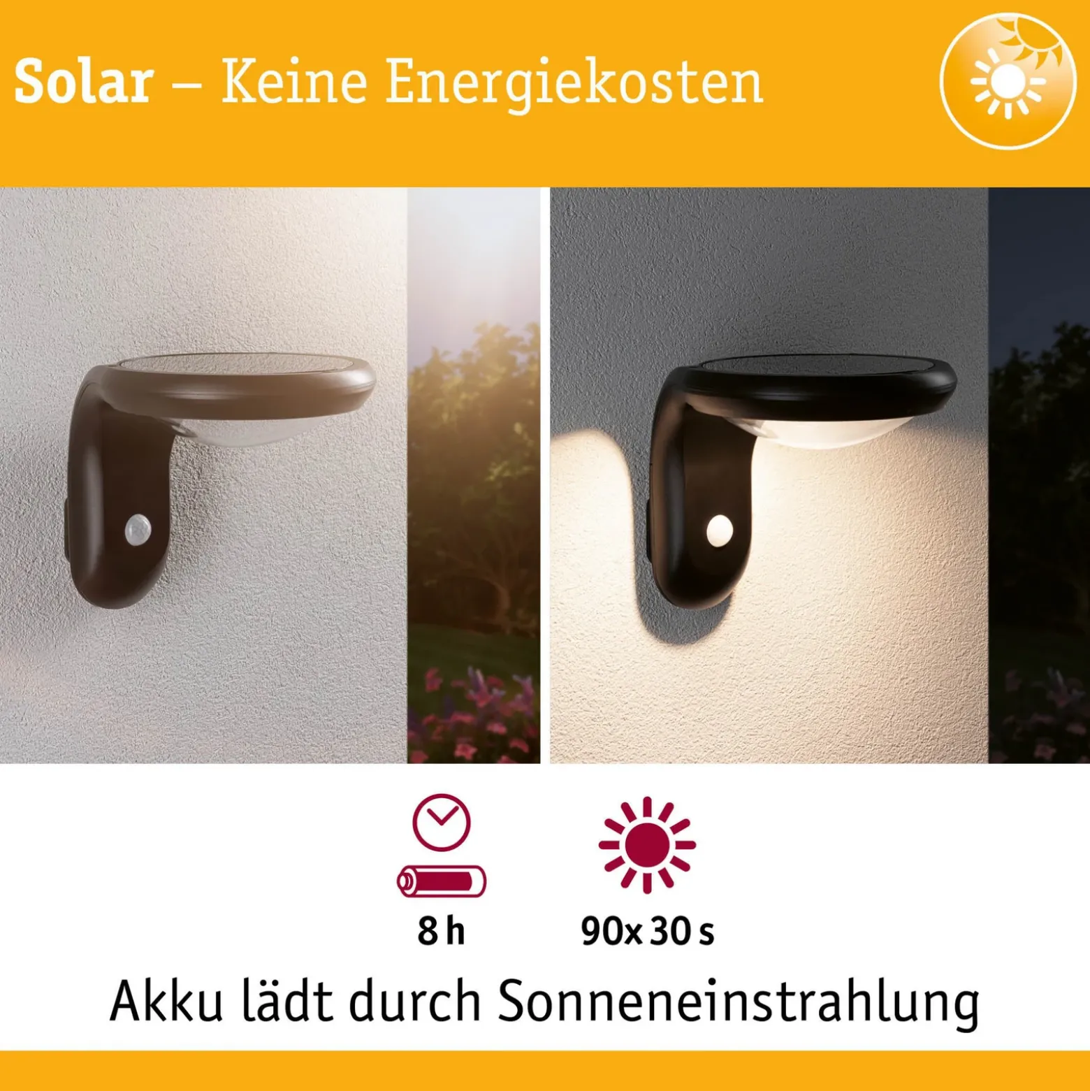 Paulmann aplique LED para exterior Diskola, sensor, antracita