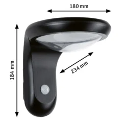 Paulmann aplique LED para exterior Diskola, sensor, antracita