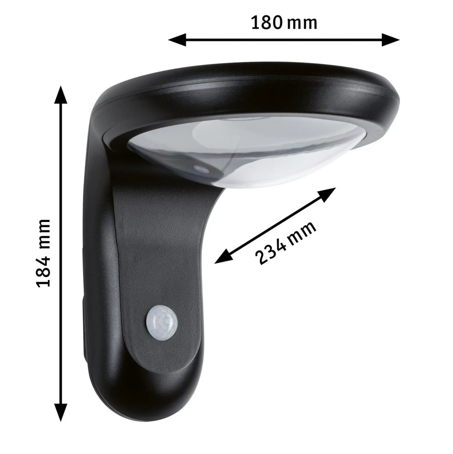 Paulmann aplique LED para exterior Diskola, sensor, antracita