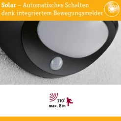 Paulmann aplique LED para exterior con sensor solar Sorova, antracita