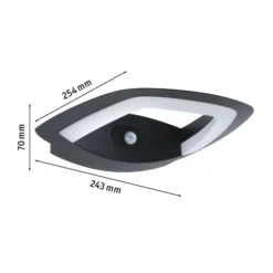 Paulmann aplique LED para exterior con sensor Akena, 3000 K, antracita