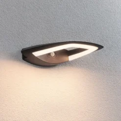 Paulmann aplique LED para exterior con sensor Akena, 3000 K, antracita