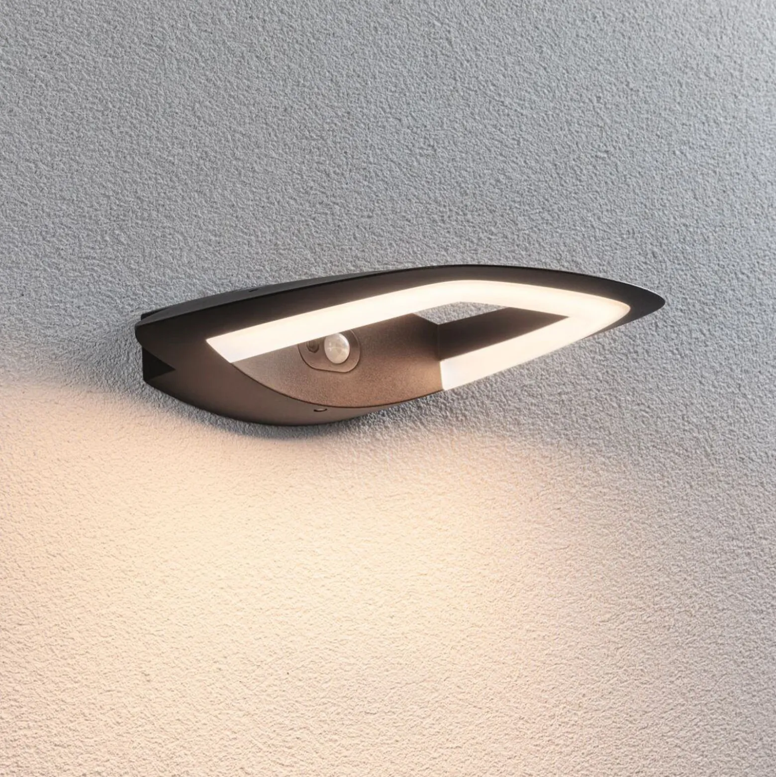 Paulmann aplique LED para exterior con sensor Akena, 3000 K, antracita