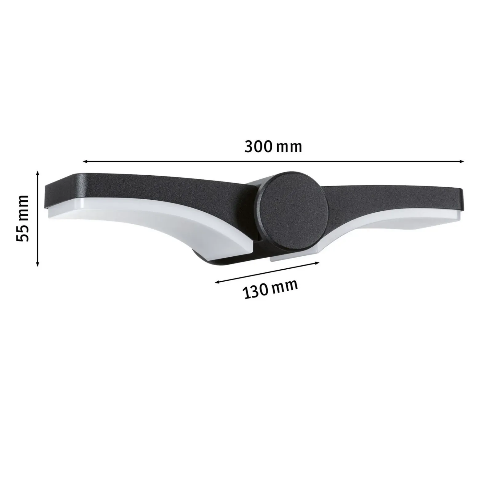 Paulmann aplique LED para exterior Pekana, antracita 30 cm aluminio IP44