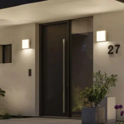 Paulmann aplique LED para exterior Azalena, sensor, blanco