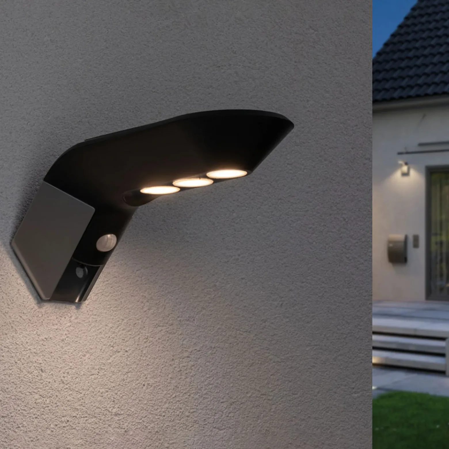 Paulmann aplique LED solar Soley antracita