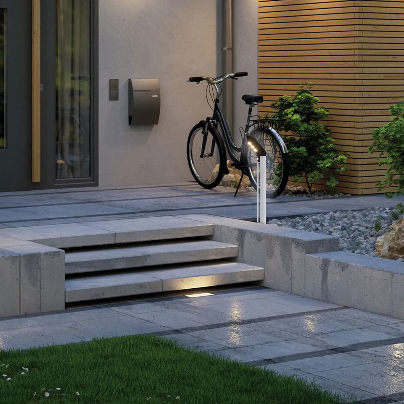 Paulmann bolardo LED solar Soley antracita