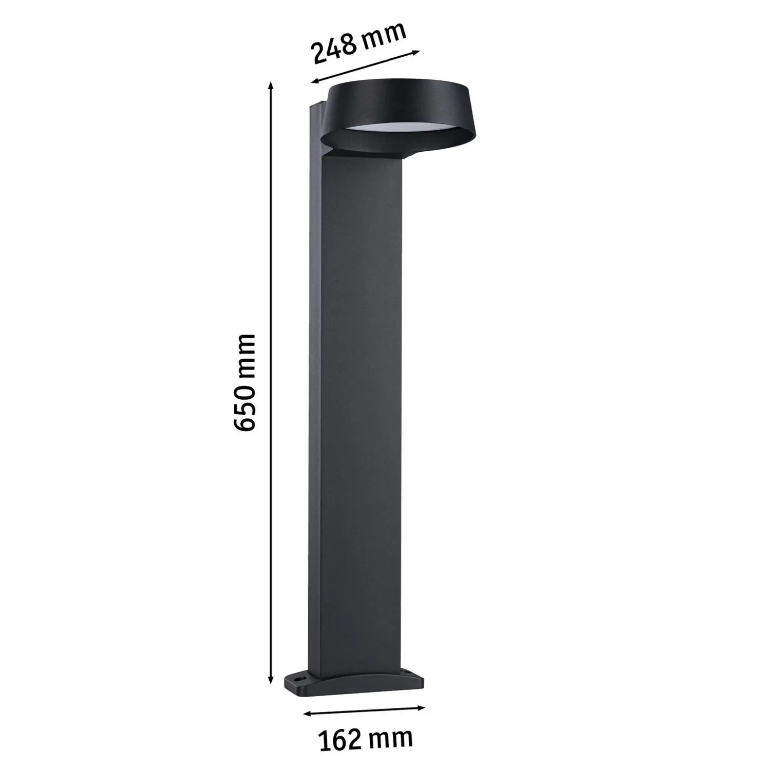 Paulmann Bolardo luminoso LED Capea Grand, antracita 65 cm aluminio IP44