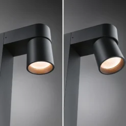 Paulmann bolardo luminoso LED Kimu 2, antracita, 2 luces, 3.000 K