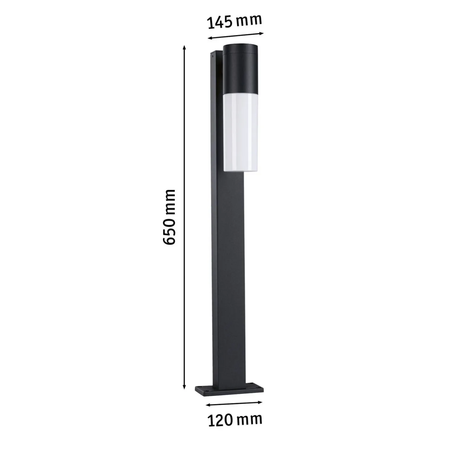 Paulmann Bolardo luminoso Tralia, antracita Altura 65 cm Aluminio IP44 E27