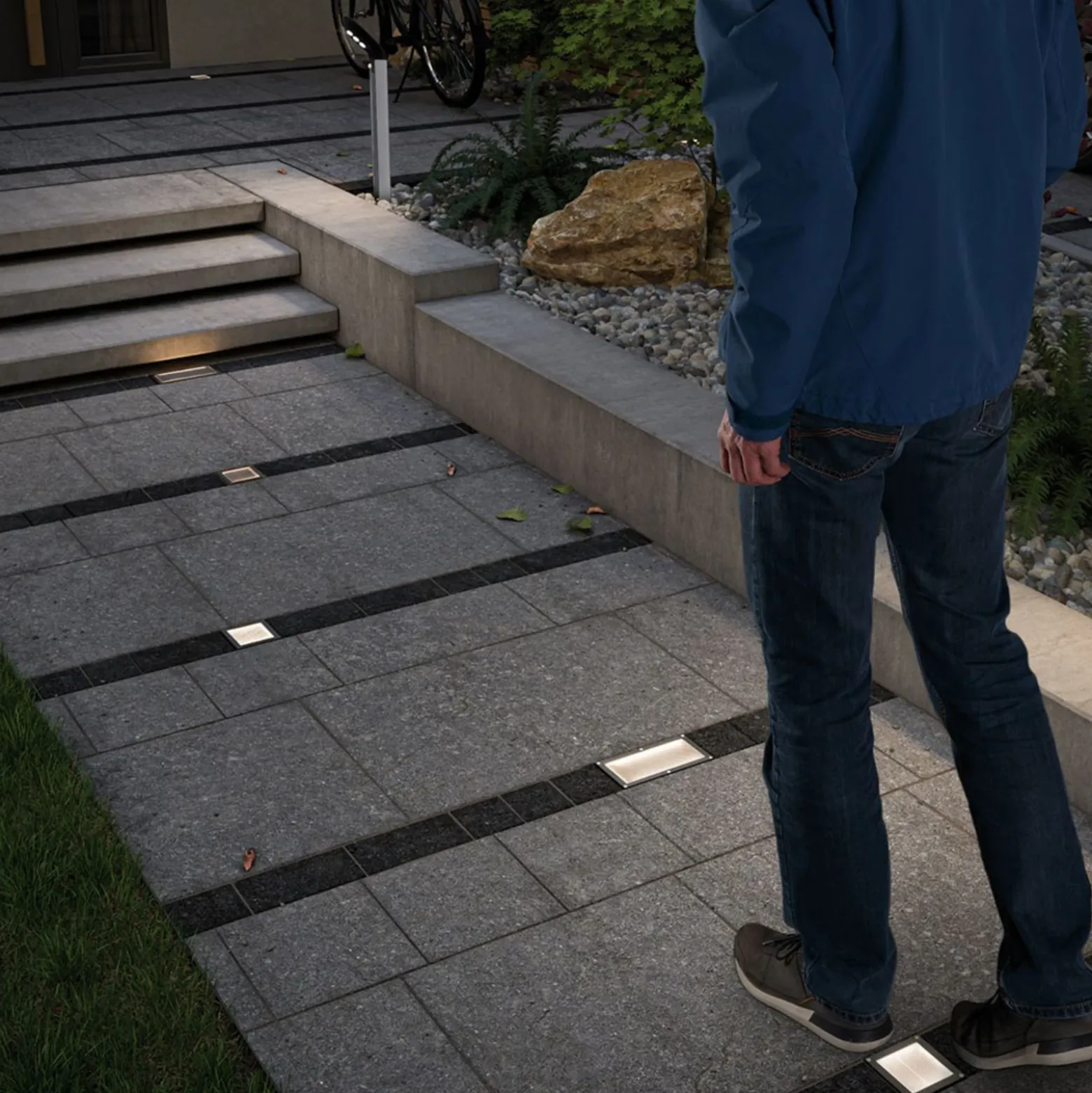 Paulmann Brick foco de suelo LED empotrado 10x10cm