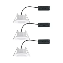 Paulmann Calla, blanco, atenuable, orientable, 4000 K, 9 cm, juego de 3 unidades