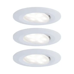 Paulmann Calla, blanco, atenuable, orientable, 4000 K, 9 cm, juego de 3 unidades