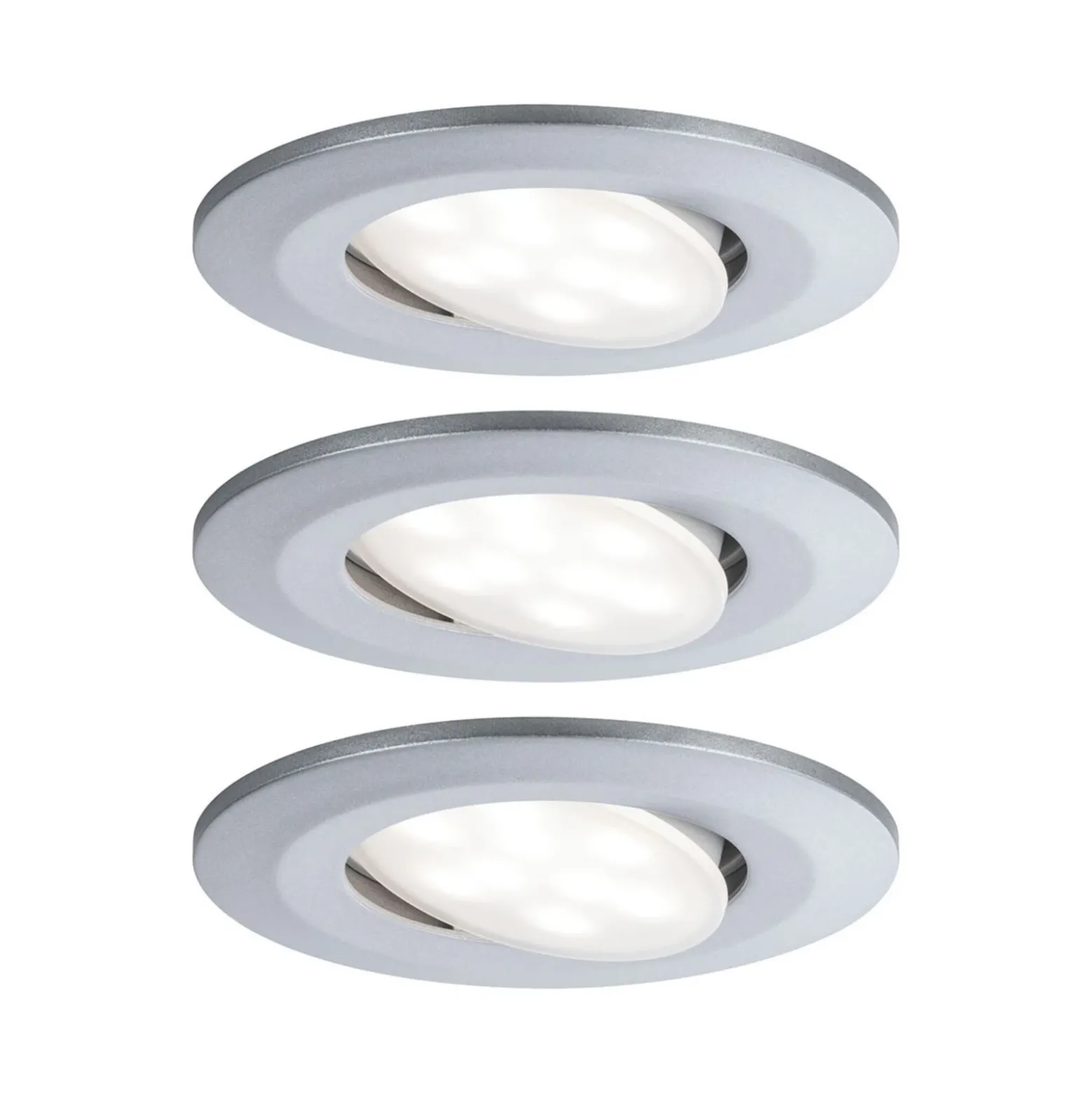 Paulmann Calla, cromado, atenuable y orientable, 4000 K, 9 cm, juego de 3