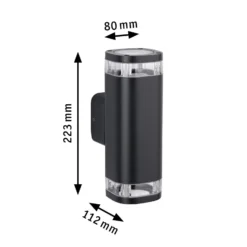 Paulmann Colum aplique para exterior 2 luces
