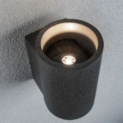 Paulmann Concrea aplique LED exterior, cilíndrico