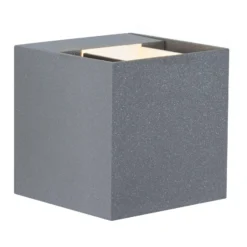 Paulmann Cybo aplique LED para exterior, 2700 K, 8 x 8 cm, gris