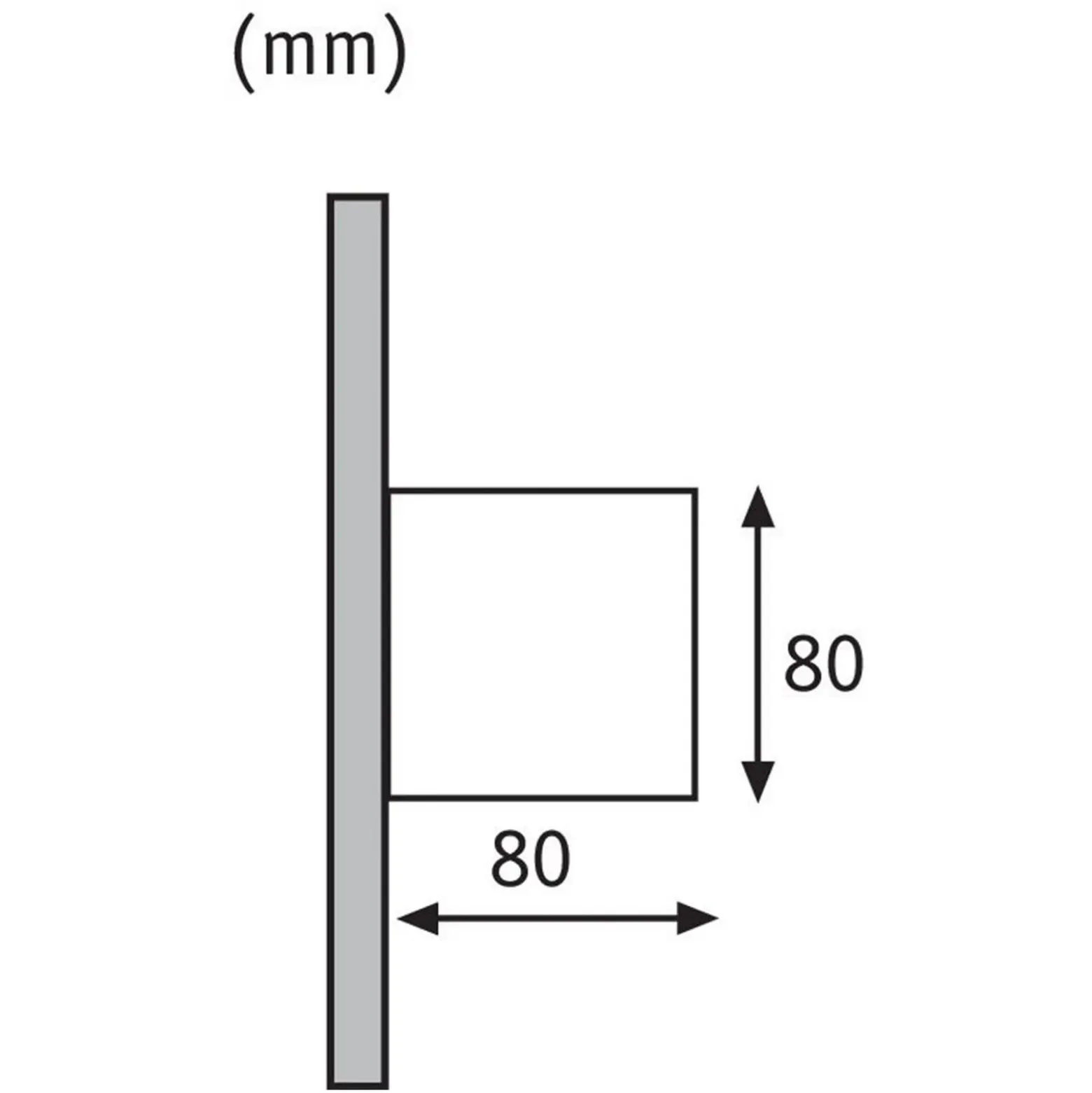 Paulmann Cybo aplique LED para exterior, 2700 K, 8 x 8 cm, gris