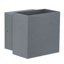 Paulmann Cybo Aplique LED para exteriores, 2.700 K, 10x10 cm, gris