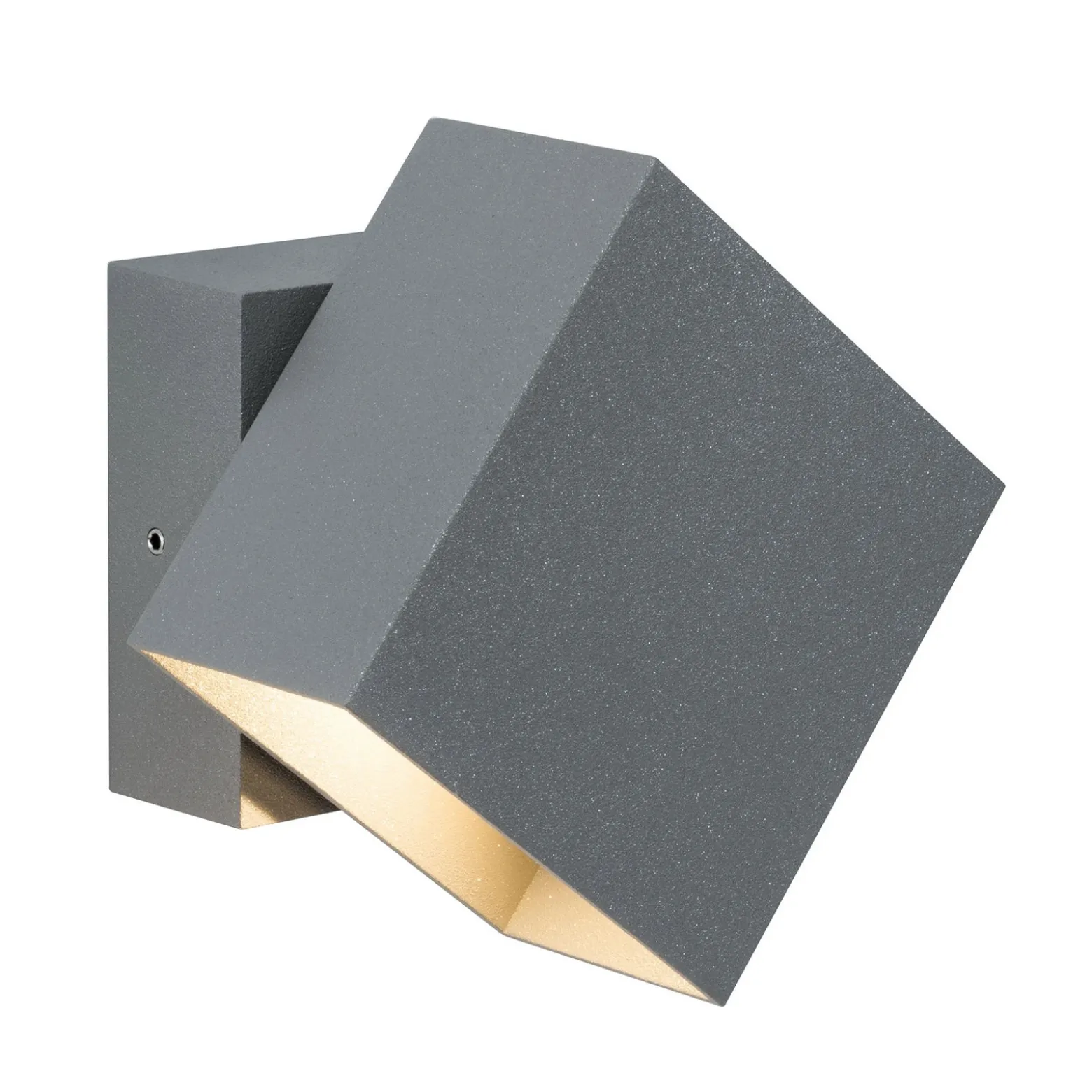 Paulmann Cybo Aplique LED para exteriores, 2.700 K, 10x10 cm, gris