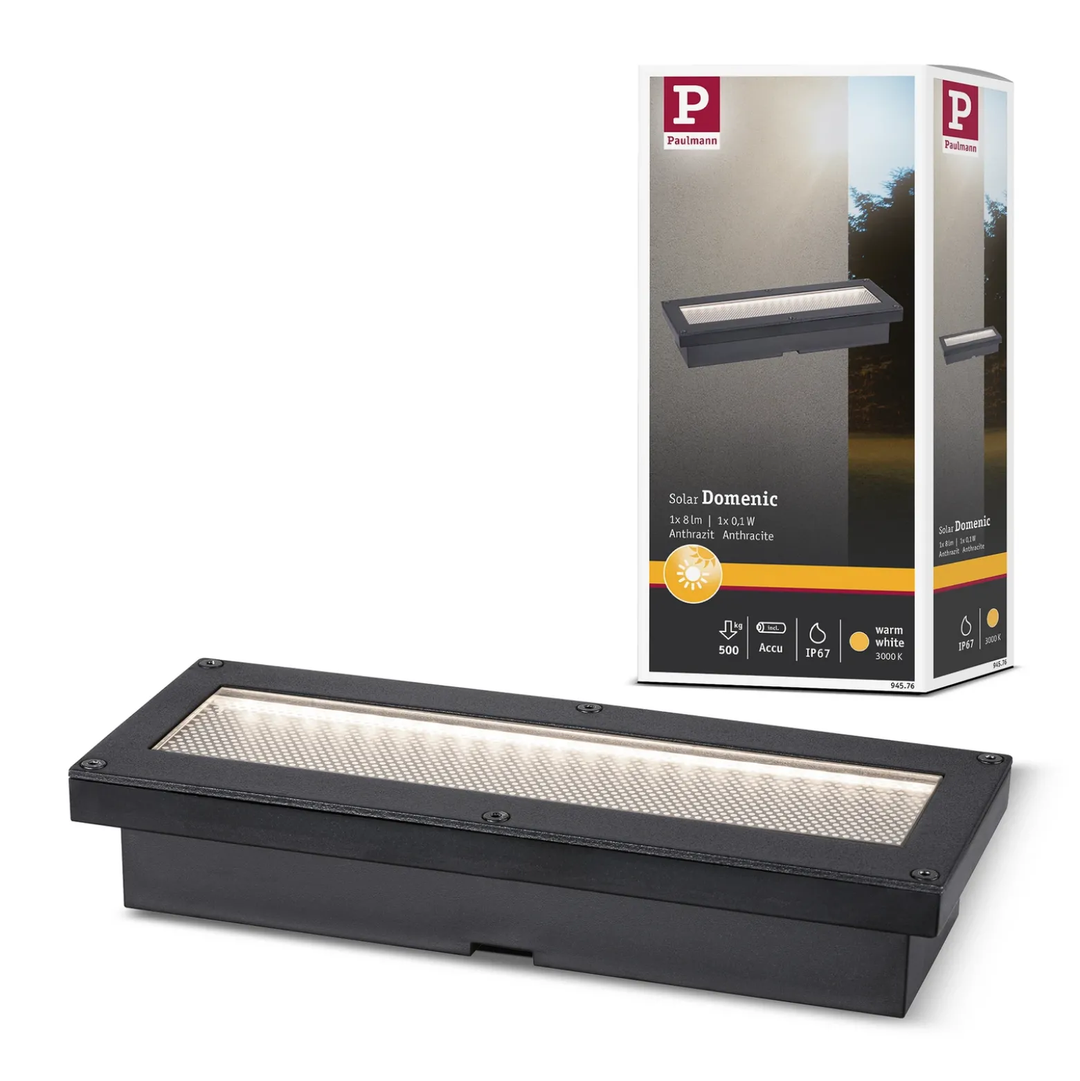 Paulmann Domenic LED foco de suelo empotrable 20x8cm