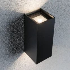 Paulmann Flame aplique 2 luces 15,5cm antracita
