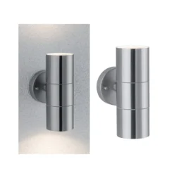 Paulmann Flame aplique para exterior 2 luces acero inoxidable